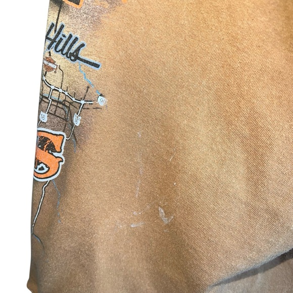 Harley-Davidson Tan and Black Graphic reworked t-shirt - Picture 11 of 12